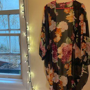 Pinkblush Sheer Rose Kimono